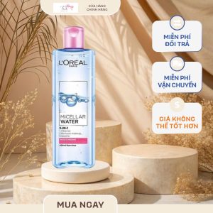 Nước tẩy trang cho mọi loại da L'Oreal Paris 3-in-1 Micellar Water 400ml